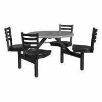 PALMER HAMILTON Picnic Table: Fiberglass, Durable Fiberglass Finish, Gray, 34 in Overall Ht (MPN PH-4S36RD-SGBOBS)