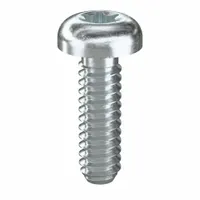 Machine Screw: #4-40 Thread Size, 3/8 in Lg, Steel, Zinc-Plated, Pan, Torx®/Star, 100 PK (MPN 480140)