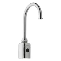CHICAGO FAUCETS Bathroom Sensor Faucet: HyTronic Gooseneck, Cast Brass, Polished Chrome Finish (MPN WWG116.431.AB.1T)