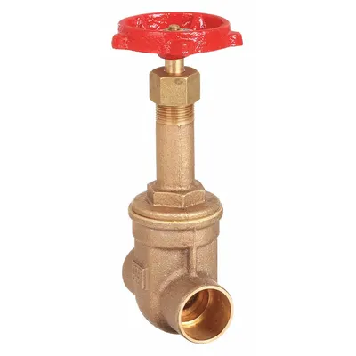 MILWAUKEE VALVE Gate Valve: 1 in, Bronze, Rising, Sweat x Sweat, 200 psi Max. Pressure (CWP) - Rising Stem Bronze General Purpose Gate Valves