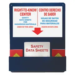 This wall-mount safety display board is designed for posting safety notices, procedures, and compliance documents in industrial facilities. It helps centralize critical hazard communication information in work areas. Overall dimensions: 24 in height, 30 in width, 4 1/8 in depth. Mounting hardware is not included.