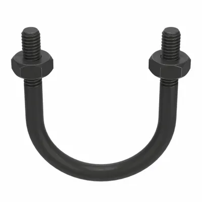 Standard U-Bolt: 5/16"-18 Thread Size, For Pipe Size 1 in, 2 3/16 in Inside Ht - Standard U-Bolts