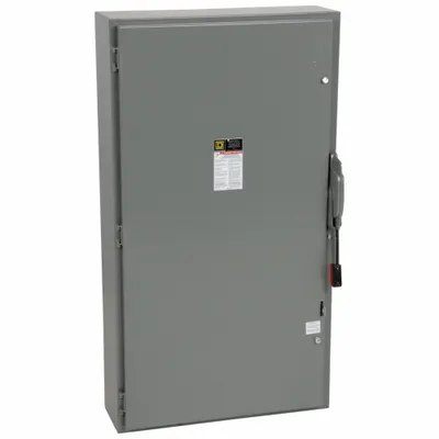 SQUARE D Safety Switch: Fusible, 600 A, Three Phase, 600V AC, Galvanized Steel - Fusible Safety Switches