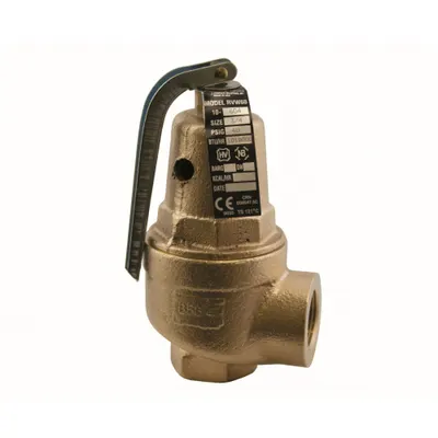 APOLLO Safety Relief Valve: FNPT x FNPT, 1 1/2 in x 1 1/2 in, Bronze - ASME Section IV Hot Water Pressure Relief Valves