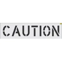 Individual Stencil: Caution, 0.062 in Thick, 12 in Overall Ht, 64 in Overall Wd, Message (MPN 4017-012)