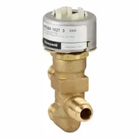 Hydronic Globe Valve: 3-Way, 1.6 CV Flow, 1/2 in Female Flare/3/4 in Female Flare, Brass Body (MPN VP526A1027/U)