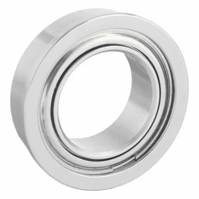 EZO Miniature Ball Bearing: 1810, 5/16 in Bore, 0.547 in Flange Dia, Dbl Shield - Corrosion-Resistant High-Clearance Ball Bearings