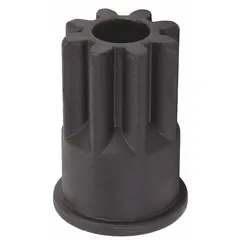 Steel socket designed for manually rotating an engine's crankshaft during maintenance or repair. Measures 3 inches in length, width, and height. Suitable for barring over large diesel or industrial engines.
