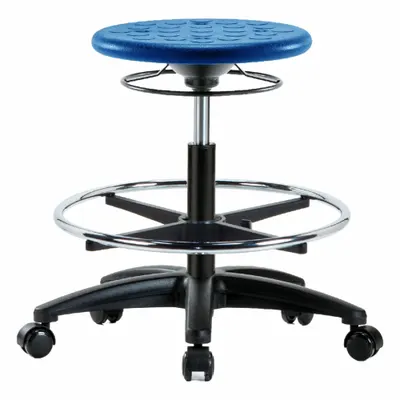 OEM Stool: Polyurethane, Ht Range 17 3/4 in to 25 1/2 in, 13 in Seat Wd, 13 in Seat Dp - Polyurethane Lab Stools
