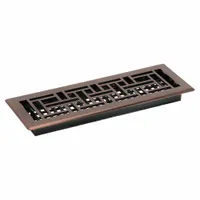 Floor Register: Floor, 15 1/2 in H, 5 1/2 in W, Decorative, Rubbed, Bronze, Steel Grille, One-Way (MPN AJH414-RB)