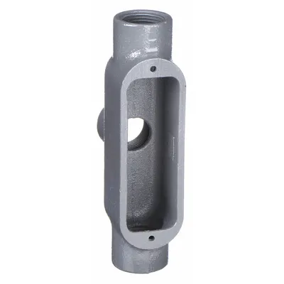 HUBBELL KILLARK Conduit Outlet Body: Iron, 1 in Trade Size, TB Body, 12 cu in Body Capacity - TB - Tee Type