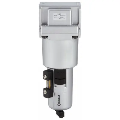 GROZ Compressed Air Filter: Particulate, 1 in NPT, 40 micron, 230 cfm - GROZ FRL Air Filters