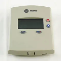 Thermostat for use in heating, ventilation, and air conditioning systems. Functions as a replacement control for temperature regulation. Part number BAYTRDM001.
