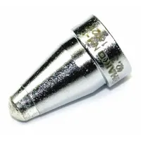 Round desoldering nozzle with 4 mm width, designed for use with HAKKO FR-301, FR-4101, FR-4102, FR-4103, and FR-4104 desoldering tools. Used for removing solder from through-hole components during PCB rework and repair