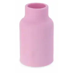 Alumina gas lens nozzle for TIG welding, size No. 8 standard. Improves gas coverage and shields the weld pool. Pack of 10.