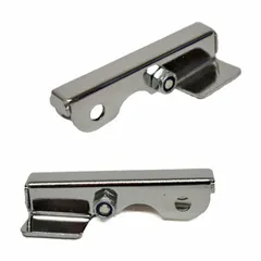 Replacement leg rest release handle for ALCO wheelchairs. Enables release and adjustment of leg rest pads for repositioning or swinging away during transfers. Compatible exclusively with ALCO-brand leg rest systems.
