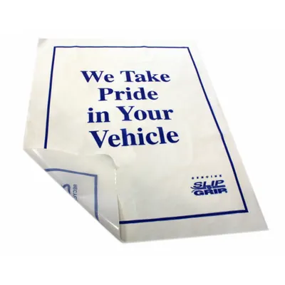 SLIP-N-GRIP Floor Mat: White, Plastic, 16 1/2 in x 21 in, 500 Pack Qty - Floor Covers