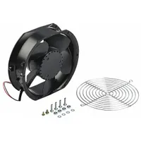 NVENT HOFFMAN Axial Fan: 5 7/8 in Ht, 1 1/2 in Dp, Lead Wires, 115V AC, Aluminum (MPN A6AXFN)