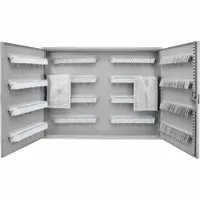 Key Cabinet: 320 Key Capacity, Single Key Lock, Steel, Gray, 22 in Ht, 28 3/4 in Wd, 3 1/4 in Dp (MPN CB12698)