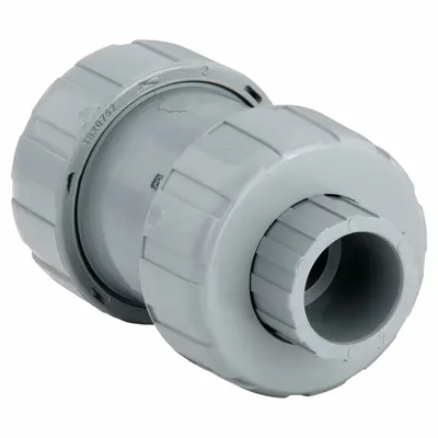HAYWARD Check Valve: Ball, Inline Valve Body, CPVC, 3/4 in Pipe Size, True Union Socket/NPT - CPVC Ball Check Valves