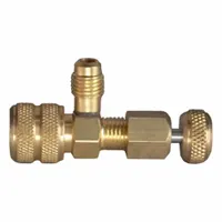 YELLOW JACKET Valve Core Depressor: 5 1/2 in Lg, Brass, 1/4 in Female SAE Right-Hand, Right-Hand (MPN 18993)