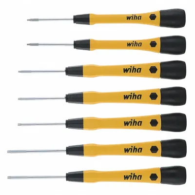 WIHA ESD Safe Screwdriver Set: 1-10 Pieces, 7 Pieces, Torx Tip - ESD-Safe Precision Screwdriver Sets