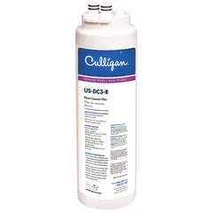 Under-sink water filter that reduces objectionable tastes from drinking water. Connects directly to existing faucet line for point-of-use filtration. Suitable for residential or light commercial kitchen applications.