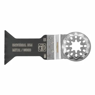 FEIN Oscillating Tool Blade: 1 3/4 in Blade Wd, 2 1/8 in Overall Lg, Precision Cutting - Starlock Mounted Blades