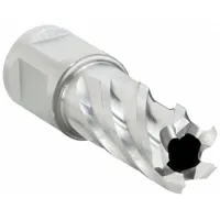 This high-speed steel annular cutter with a bright finish is designed for general cutting applications in metal fabrication and construction. It creates clean, precise holes in steel and other materials when used with a magnetic drill press. The 45/64 in diameter and 1 in maximum cutting depth suit structural steelwork and maintenance tasks