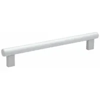ELESA Pull Handle: Threaded Holes, Aluminum, White, M8 Screw Size, 1.18 in, 14.57 in Grip Lg (MPN M.1066 BM/30-400 CLEAN)