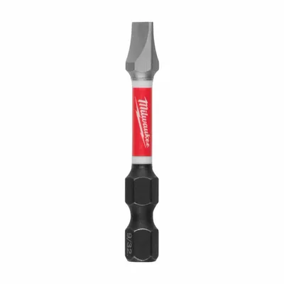 MILWAUKEE Power Bit: Power Bit, Slotted Head, Imperial, SL 9/32 Bit Industry Size - Impact Bits