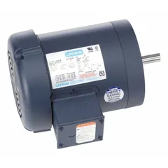 Totally enclosed fan-cooled (TEFC) 3-phase AC motor with C-face mounting for direct coupling to pumps, fans, conveyors, and machine tools. Rated 1/2 hp, 1140 RPM at 60 Hz, with dual voltage 208-230/460V AC and full load current 3.2/1.6 A.