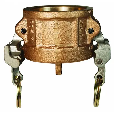 DIXON VALVE & COUPLING Dust Cap: 3 in Coupling Size, 125 psi Max. Working Pressure @ 70 F, 3 1/8 in Overall Lg - Type DC Forged Brass Cam & Groove Dust Caps