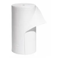This polypropylene sorbent roll is 30 inches wide and 200 feet long, designed for absorbing oils, coolants, solvents, and water-based fluids. It can be cut to size for targeted cleanup of leaks and drips in industrial settings such as maintenance areas and manufacturing floors