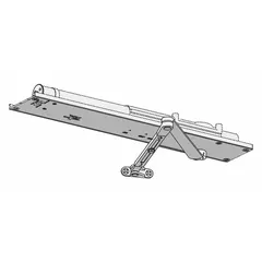 Grade 1 heavy-duty aluminum concealed-mount door closer with regular arm, non-hold open, and adjustable spring size 6. Suitable for interior or exterior use. ADA compliant. Measures 21 7/8 in length by 1 5/8 in width.