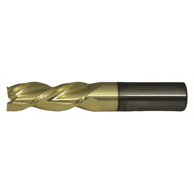 CLEVELAND Square End Mill: Carbide, ZrN Coated, 3 Flute, 1/4" Mill Dia, 1-1/4" LOC - Carbide Square End Mills for Aluminum
