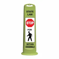 Vertical Panel: MASH/MUTCD/NCHRP-350, Diamond, 45 in Ht, Grabber Top, Nestable, 4 lb Wt, Rubber (MPN 03-768LI-PX)