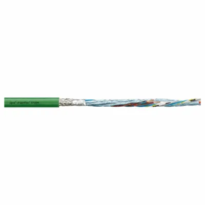 CHAINFLEX Measuring System Cable: Pr 24 AWG (0.25)/(5) 20 AWG (0.50), Green, PUR Jacket - Servo Motor Feedback Cables