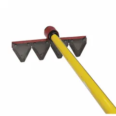 This fire rake features a fiberglass handle for non-conductive operation and a 1.94 lb head for effective raking. With a 5 ft overall length, it is suited for firefighting and vegetation management tasks in industrial settings.