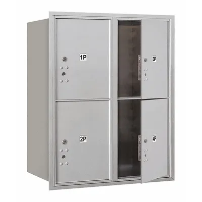 SALSBURY INDUSTRIES Mailbox: 4C, 4 Doors, Horizontal, 37 7/8 in H x 31 1/8 in W x 16 1/2 in D - Multi-Unit Mailboxes