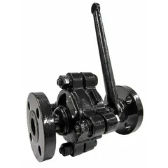 Carbon steel body with non-rising stem and Class 300 flange connections. Stainless steel wedge. Rated for 750 psi CWP. Used for boiler blow-off applications to control discharge of water and sediment in high-pressure steam systems.