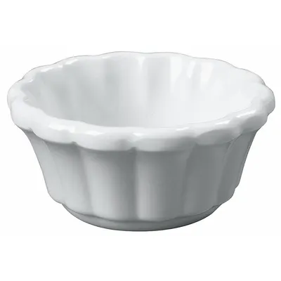 CARLISLE Scalloped Ramekin, 3 oz, Melamine, White, NSF Certified - Ramekins