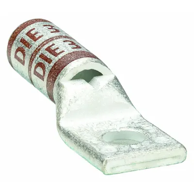 OEM Compression Lug: #10 Stud Size, 2 AWG – 2 AWG For Wire Sizes, Stranded Wire Type - One-Hole Compression Lugs
