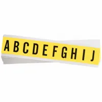 Letter Label Set: 1 in Character Ht, Indoor Only, Non-Reflective, Gothic, Black, A to Z, 25 PK (MPN 3430-LTR KIT)