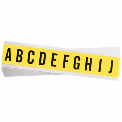 BRADY Letter Label Set: 1 in Character Ht, Indoor Only, Non-Reflective, Gothic - Repositionable Letters & Numbers
