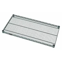QUANTUM Wire Shelf: 42 in x 18 in, 1 Shelves, Quick-Adjust, 600 lb Load Capacity, Dry/Wet, Green (MPN 1842P)
