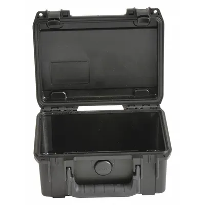 SKB Protective Case: 6 in x 8 1/2 in x 3 3/4 in Inside, No Foam, Black, Stationary - Suitcase-Style Cases