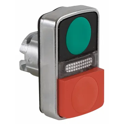 SCHNEIDER Multihead Operator: Illuminated, 2 Button, Extended Profile - Illuminated Multihead Push-Button Operators
