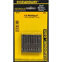 EAZYPOWER Driver Bit: Power Bit, Imperial, PH1 Bit Industry Size, #1 Bit Size, Std, 12 in Overall Lg (MPN 35794/B)