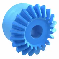 Miter Gear: For 90° Shaft Angle, Module m 1.5, 20 Teeth, Nylon, 8 mm Bore Dia, 20° Pressure Angle (MPN PM1.5-20)
